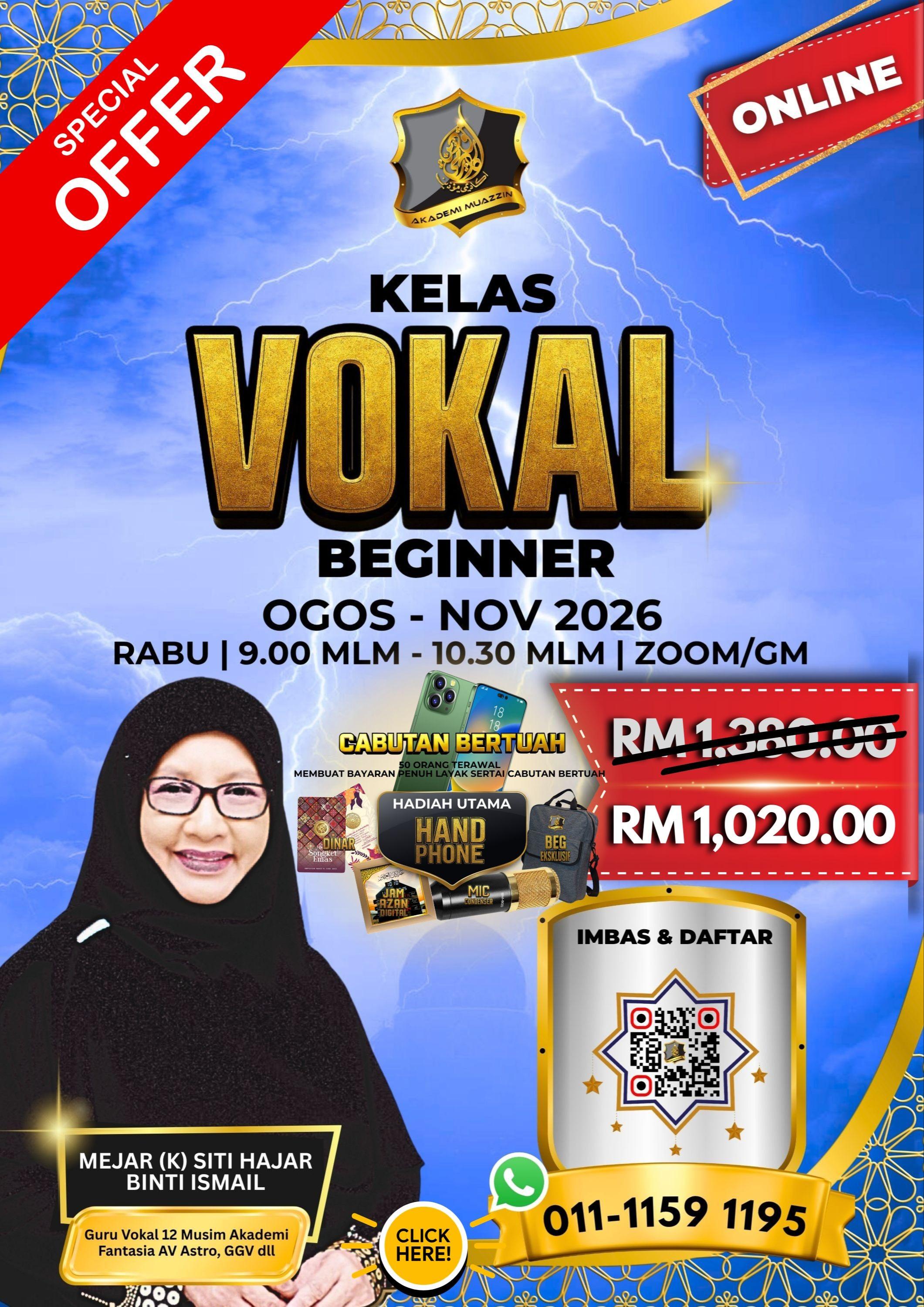 KELAS VOKAL BEGINNER 2026