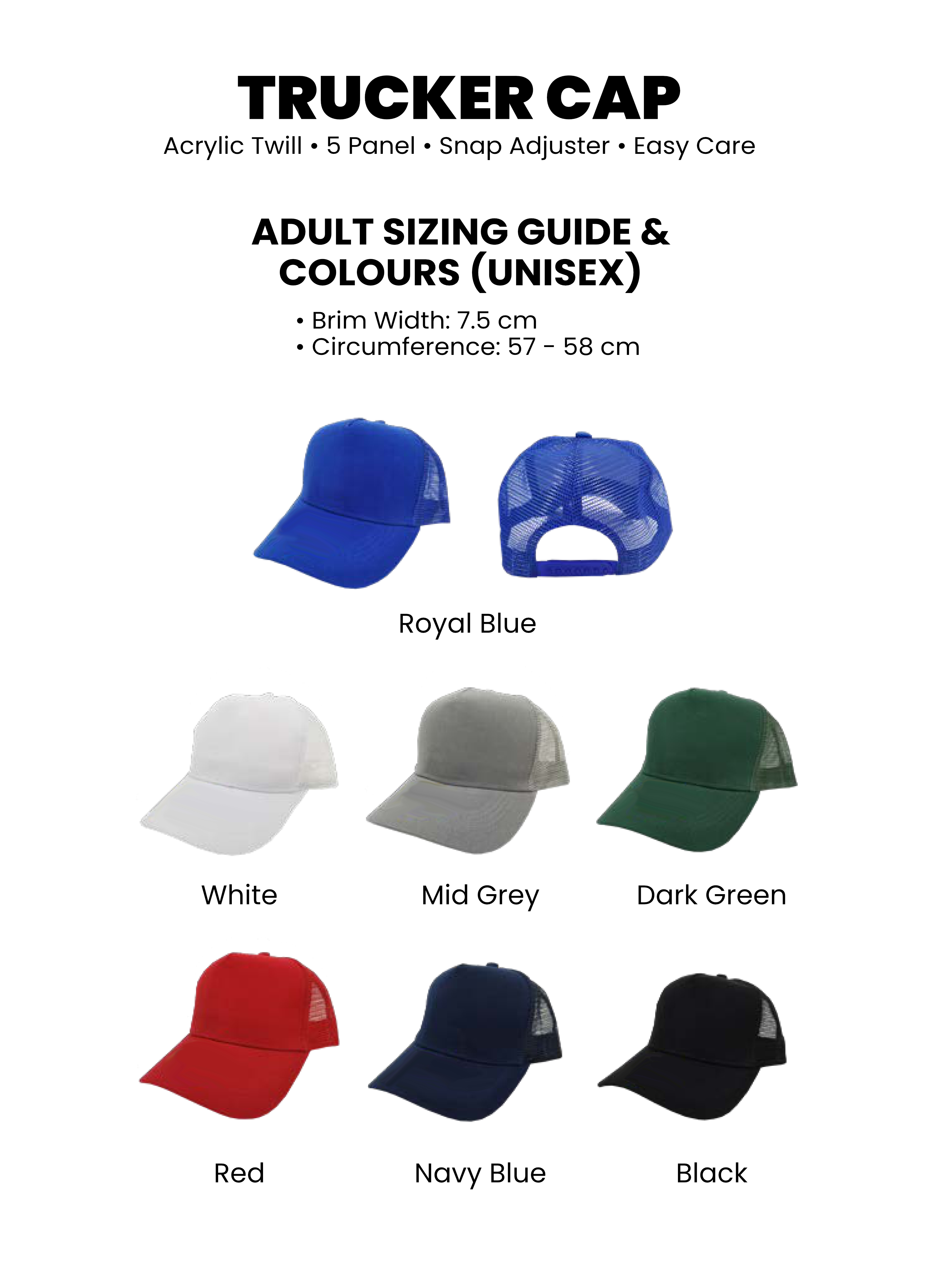 Trucker Cap Sizing