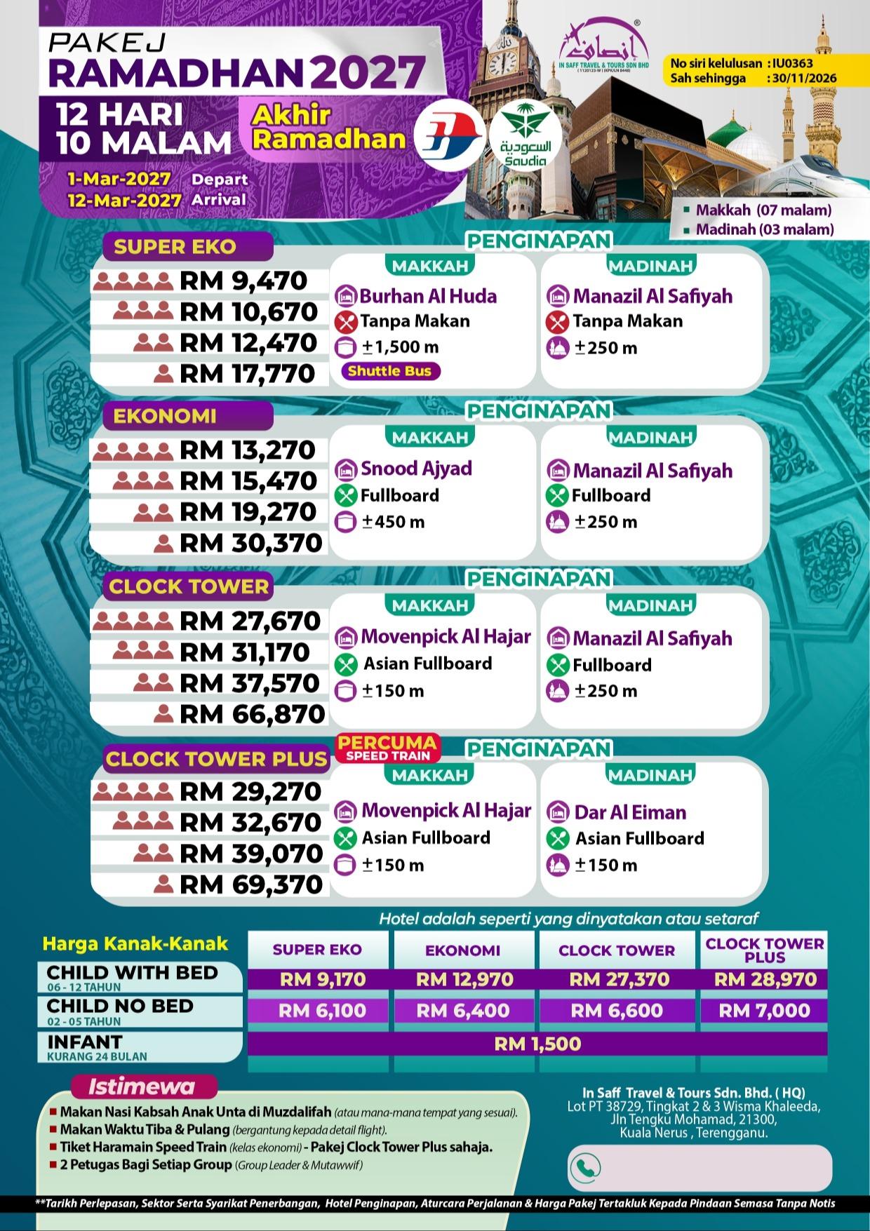 Umrah 12 Hari Akhir Ramadhan