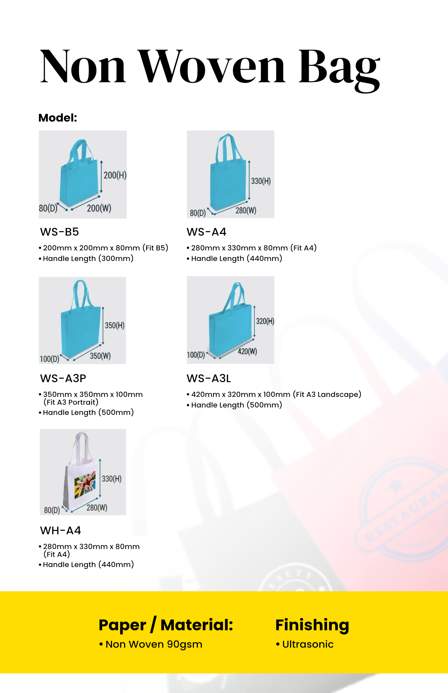 Detail Non Woven Bag