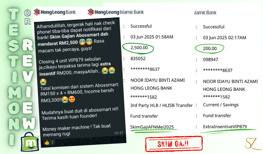 Testimoni Skim Gaji