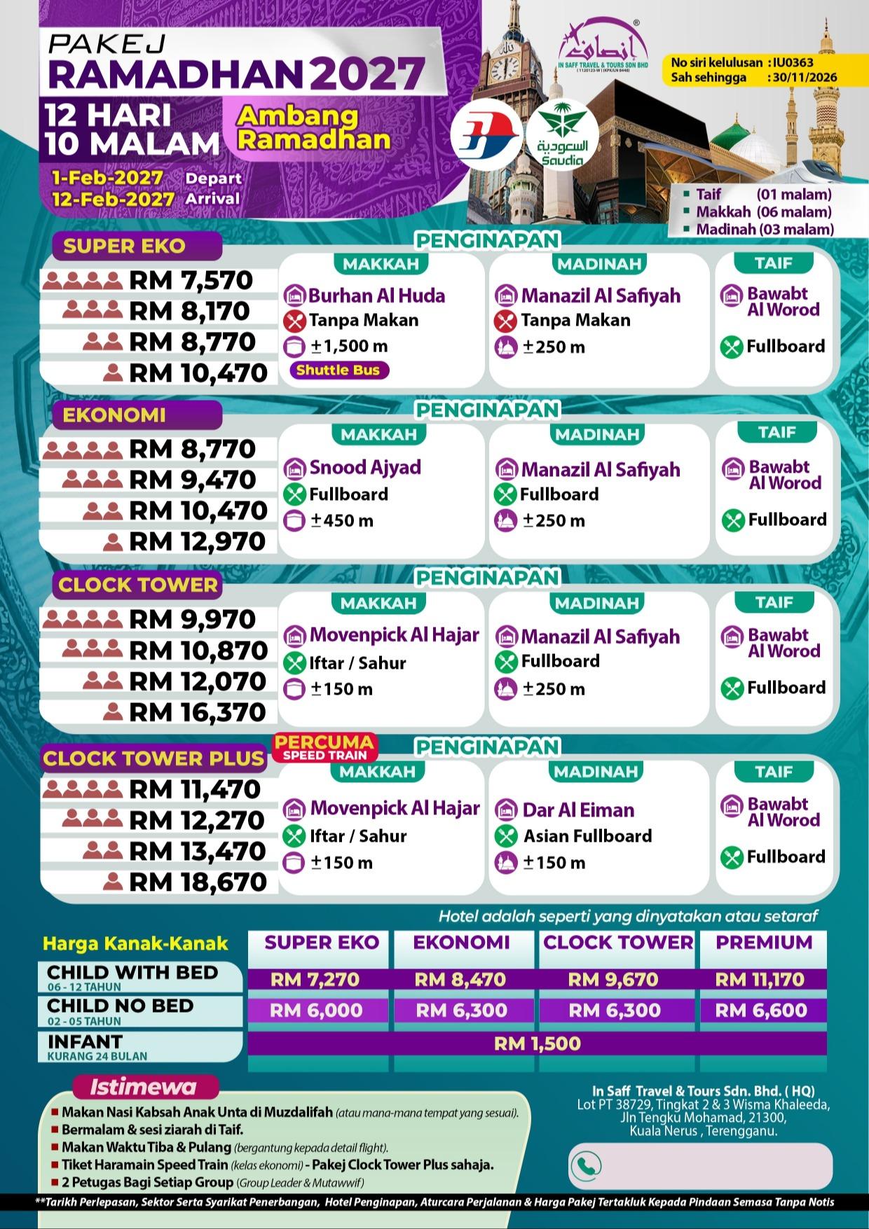Umrah 12 Hari Ambang Ramadhan