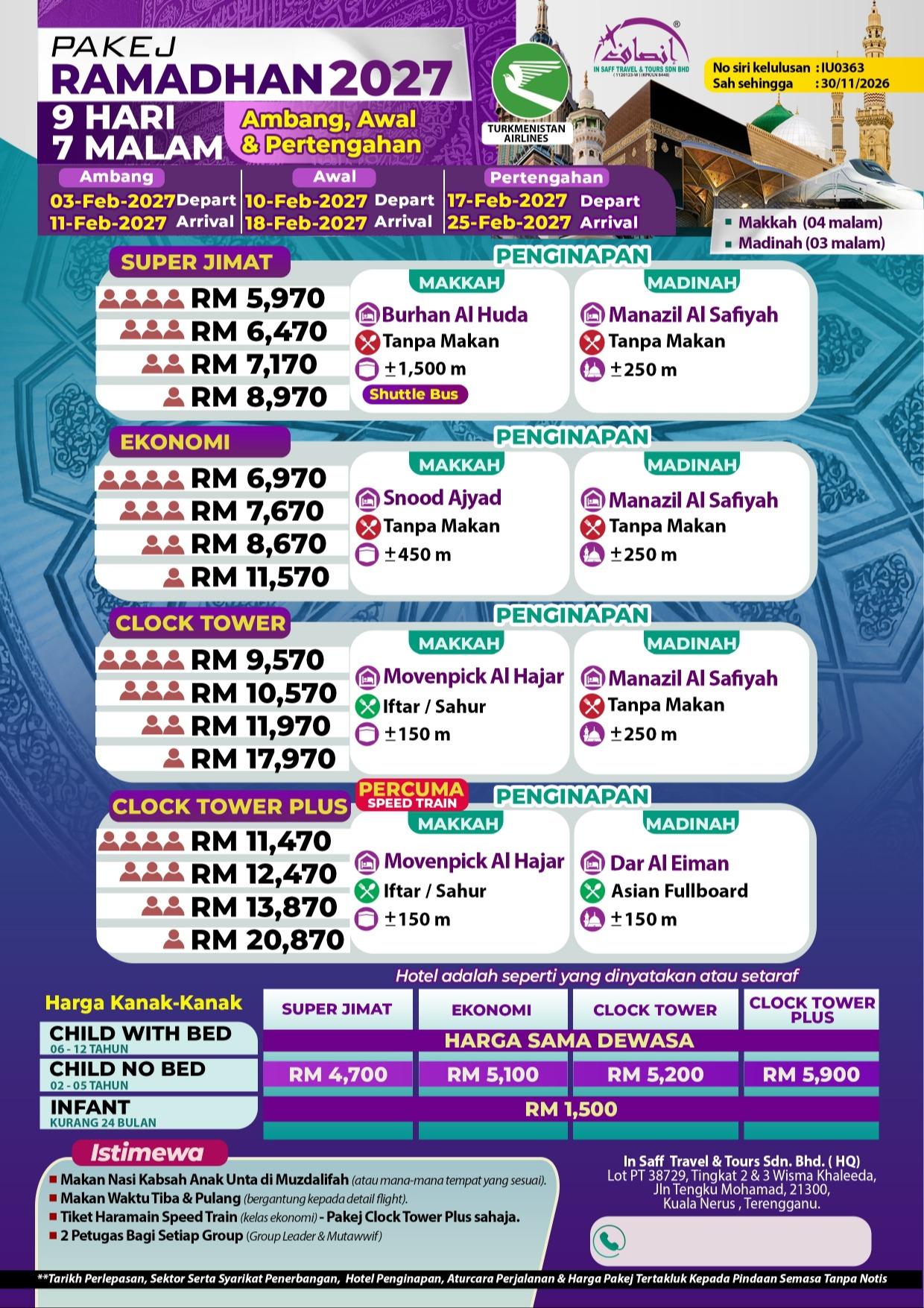 Umrah 9 Hari Ambang Ramadhan