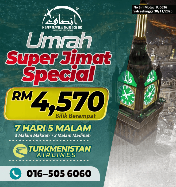 Umrah Serendah RM4,570