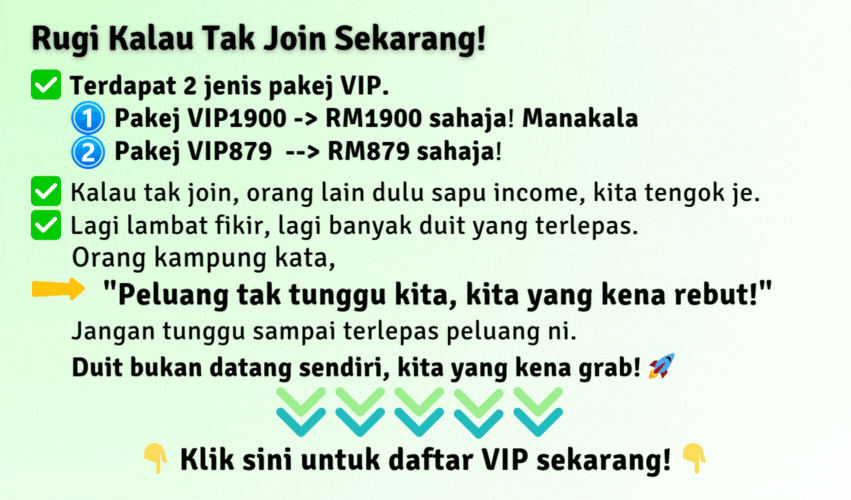 rugi tak join VIP