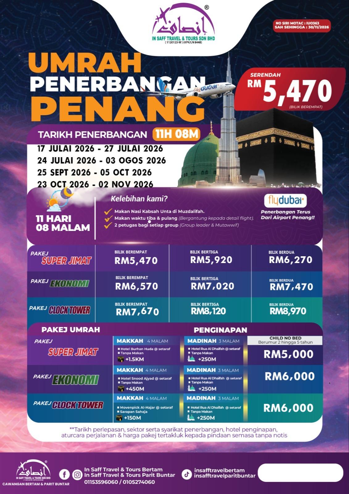 Umrah Ziarah Dubai 14h 10m