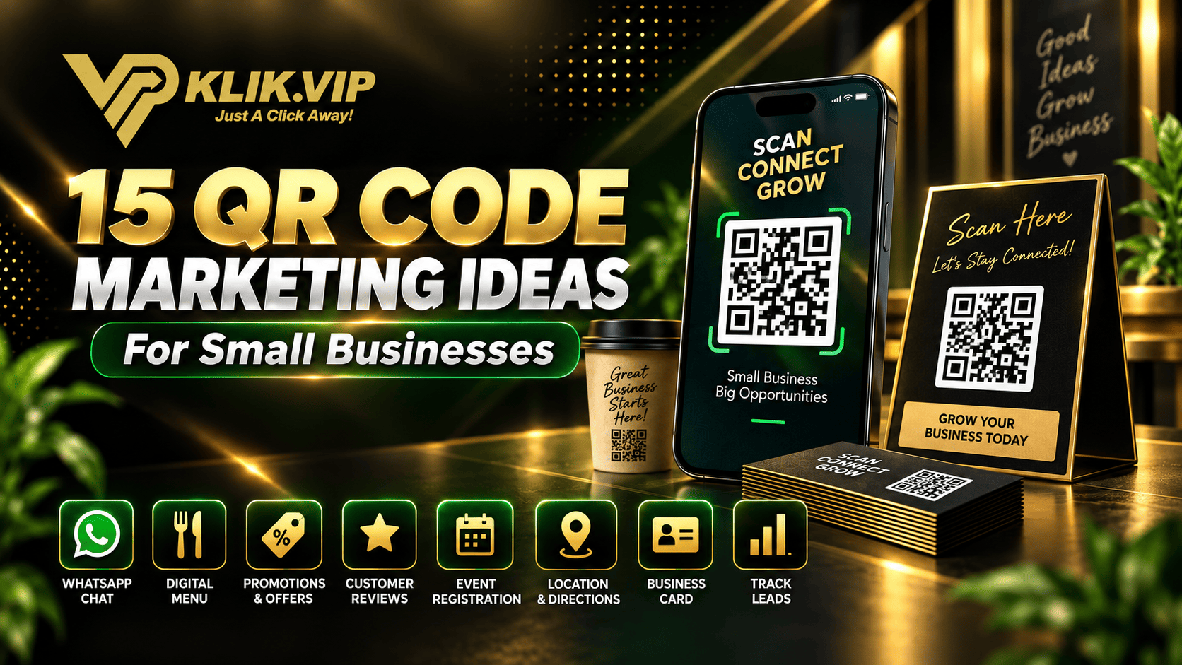 15 QR code marketing ideas for small businesses using Klik VIP