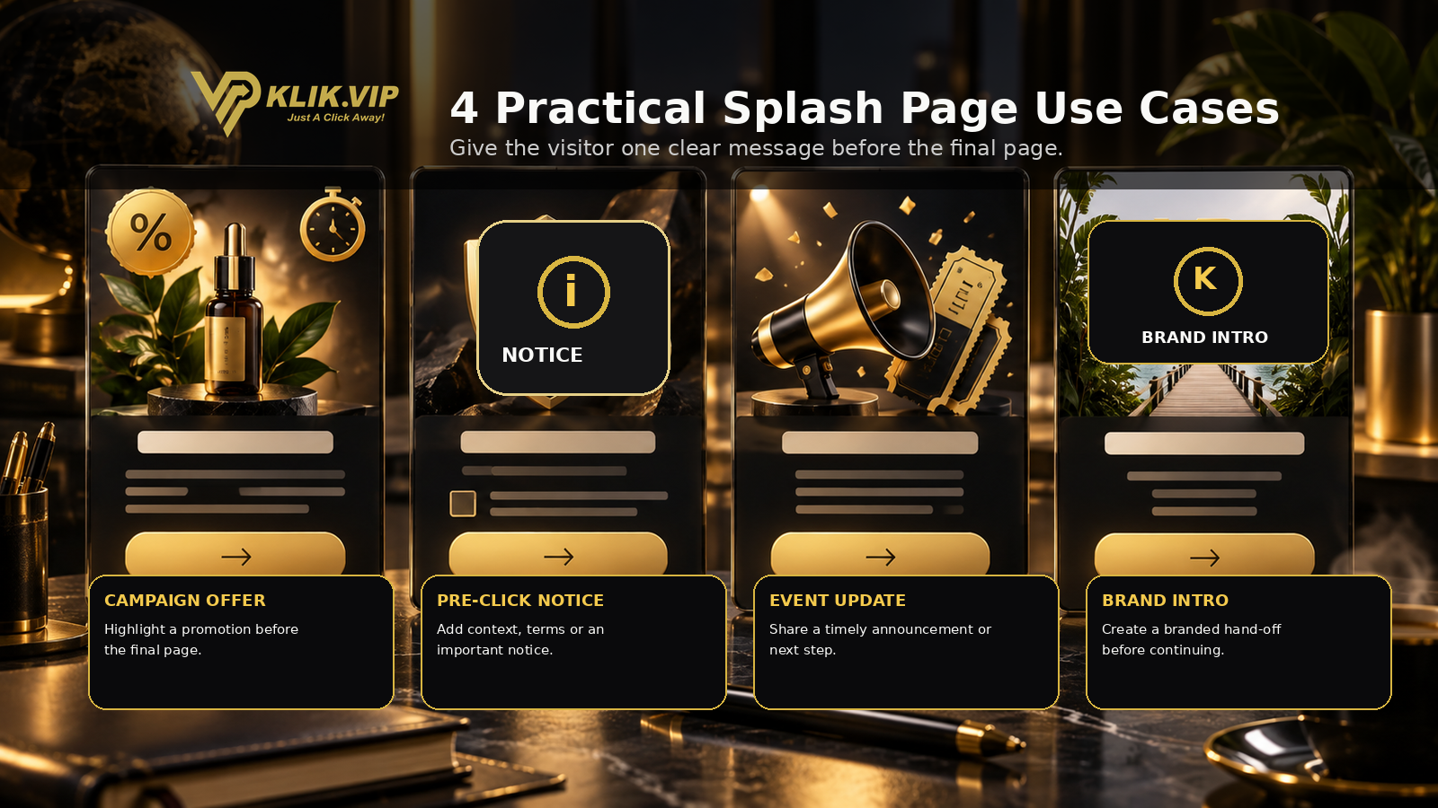 Four practical marketing use cases for splash pages
