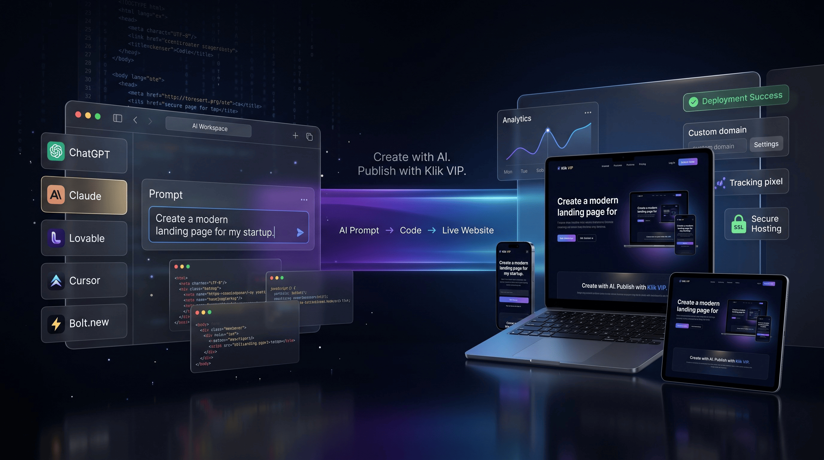 Screenshot of the app static sites hosting system